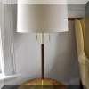 DL09. Brass leather-wrapped table lamp. 